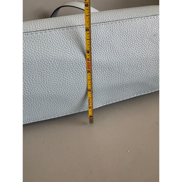 Nanette Lepore Tote Bag Womens Baby Blue Pebbled Faux Leather Shoulder Bag Purse - Picture 8 of 9